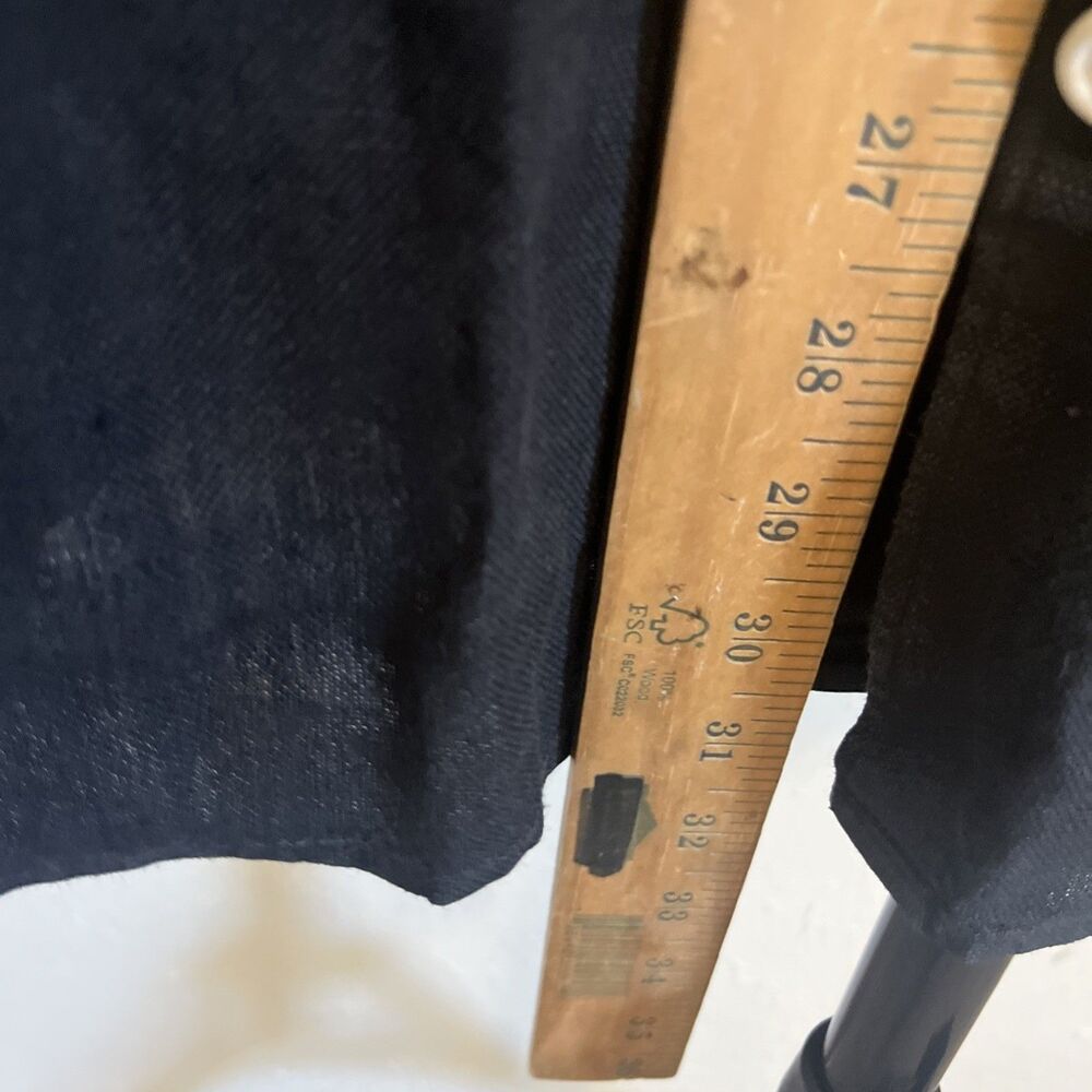 LUCKY BRAND Men's Dungarees Linen L/S Shirt Button Front Embroidered Black XL - Picture 8 of 10
